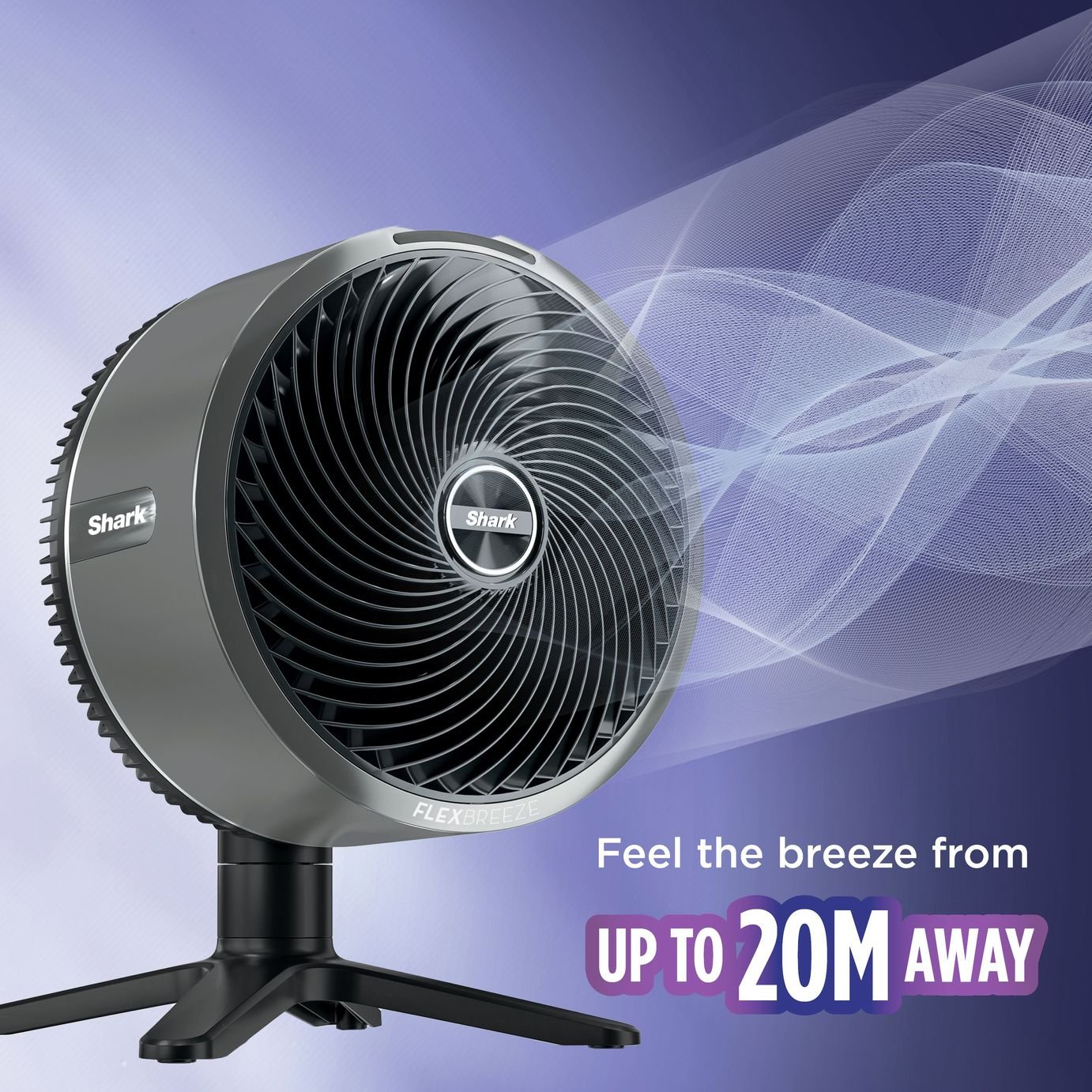 Shark FlexBreeze TableMate Grey Desk Fan - 11 Inch