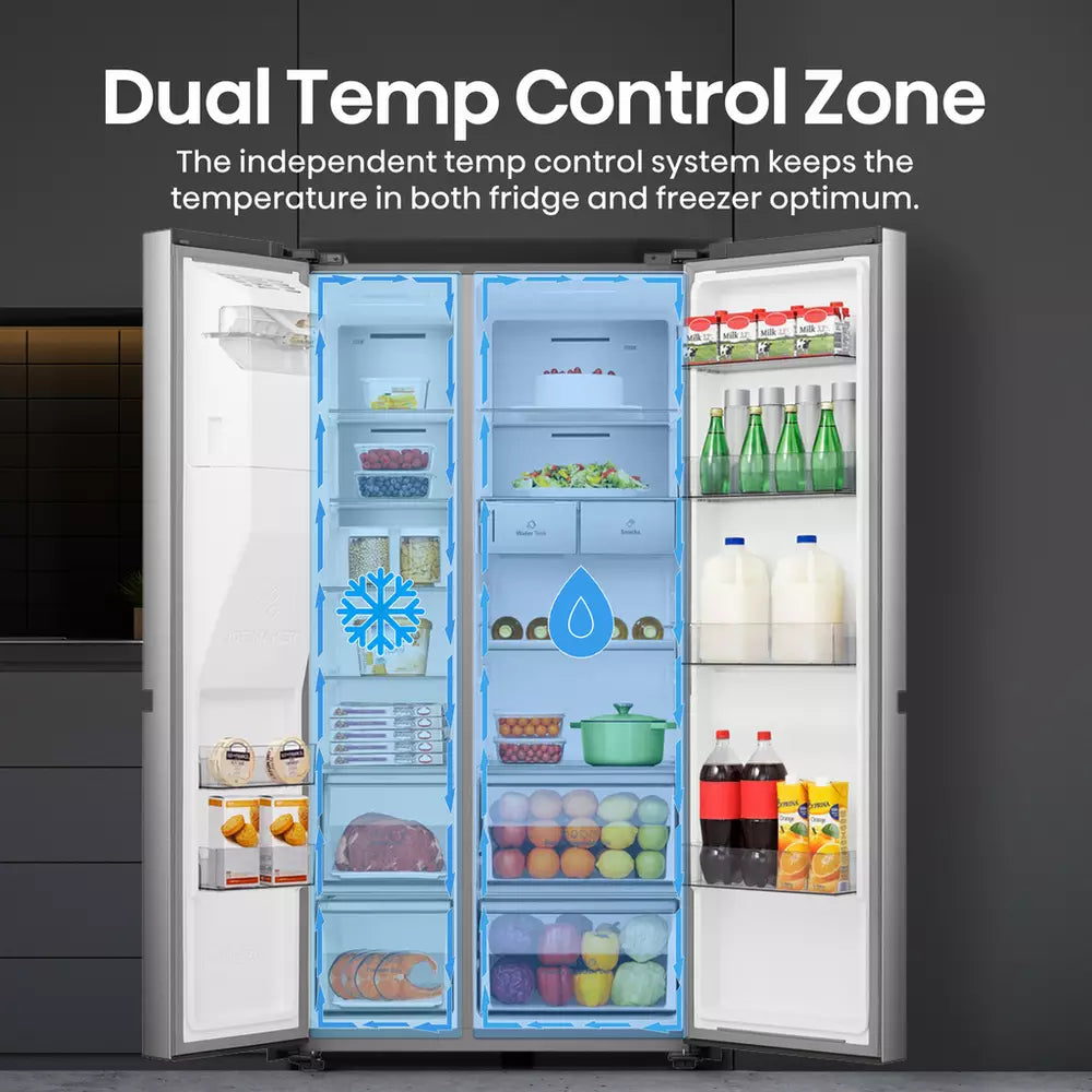 Hisense RS818N4TIC American Fridge Freezer - S/Steel