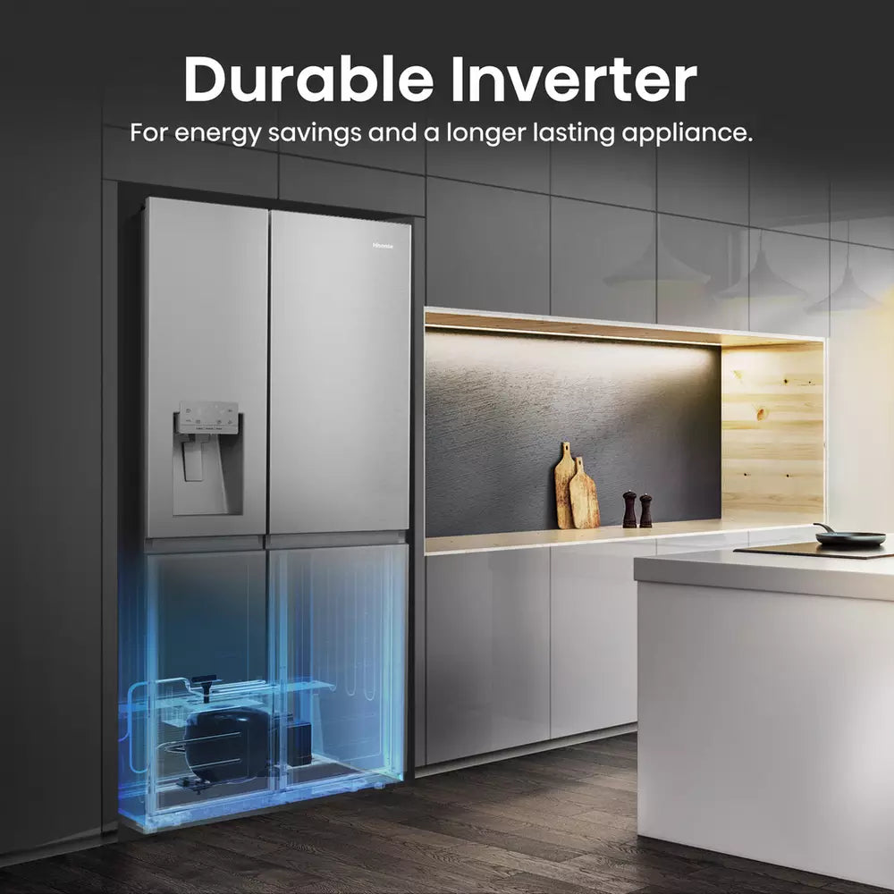 Hisense RS818N4TIC American Fridge Freezer - S/Steel