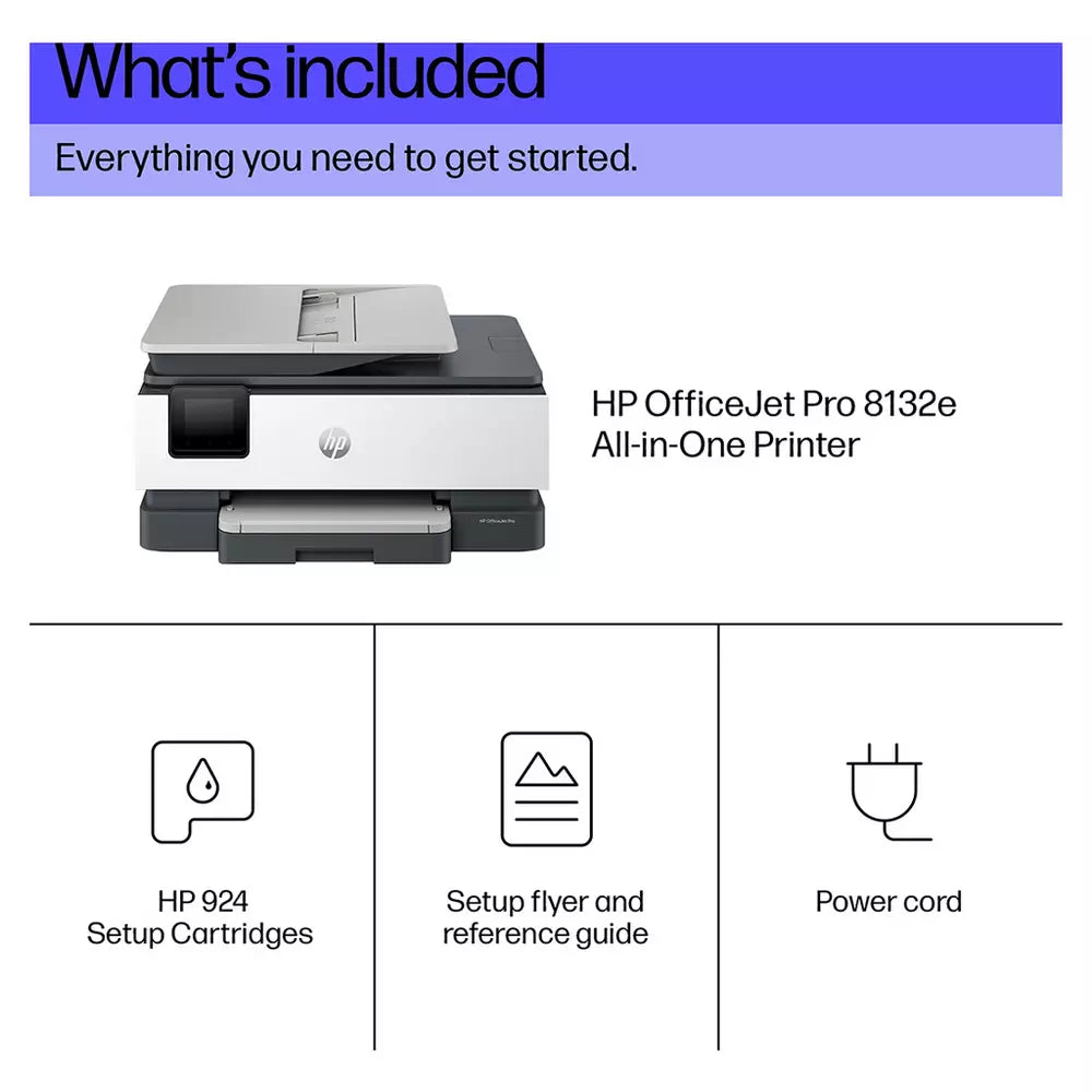 HP OfficeJet Pro 8132e AIO Printer & 3 months of Instant Ink