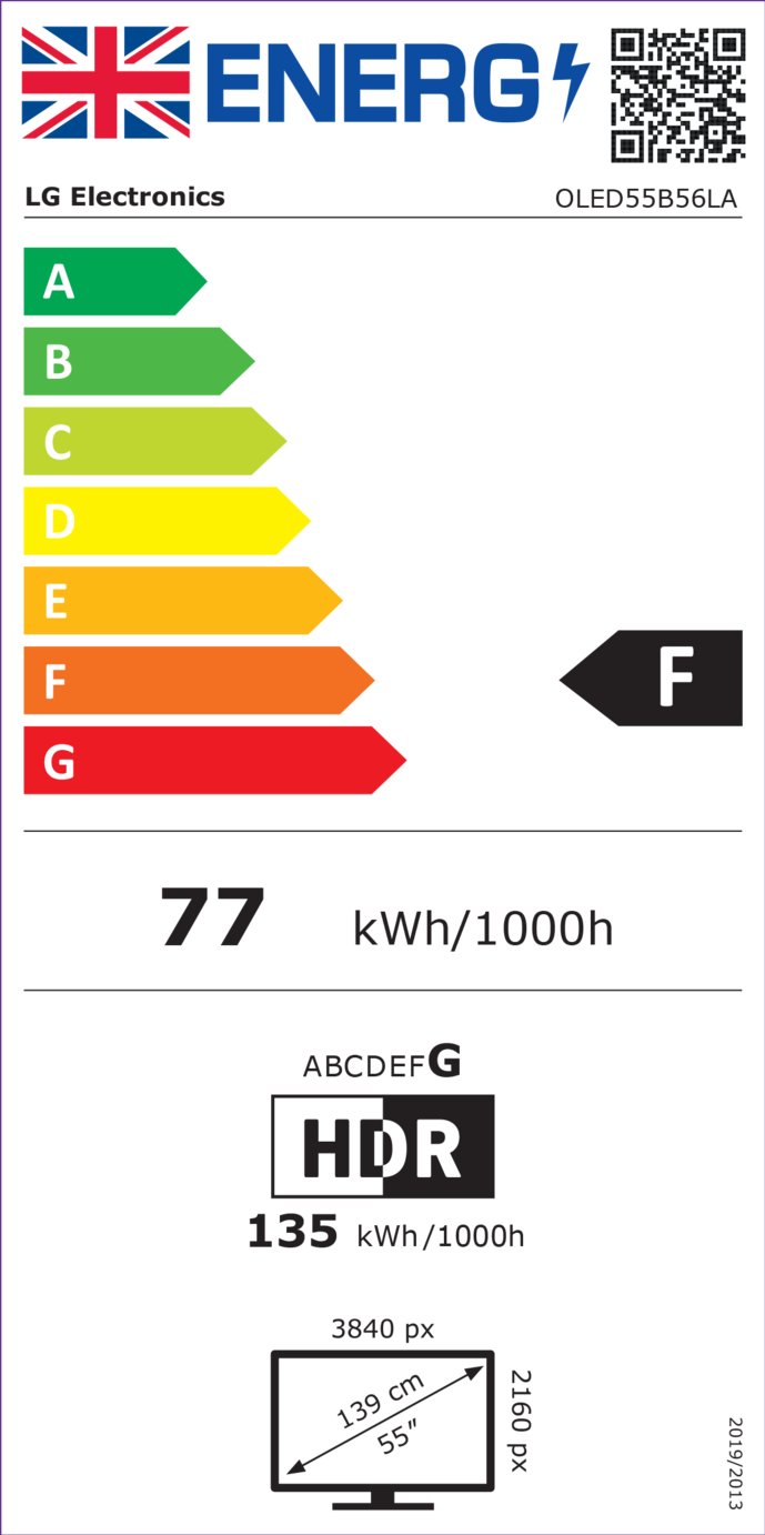 LG 55 Inch OLED55B56LA Smart 4K UHD HDR OLED TV