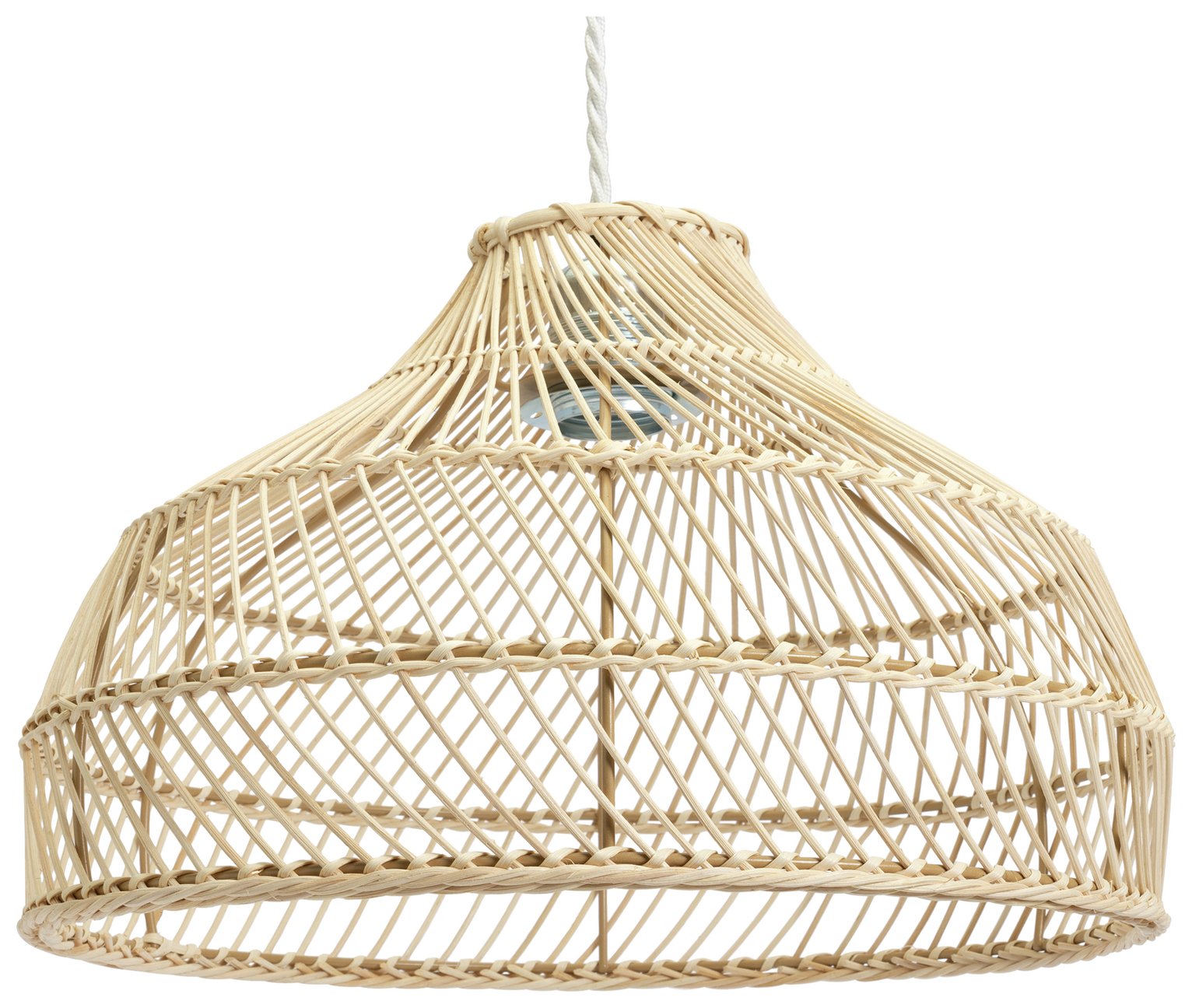 Habitat Natural Rattan Small Easy Fit Lampshade - 35cm