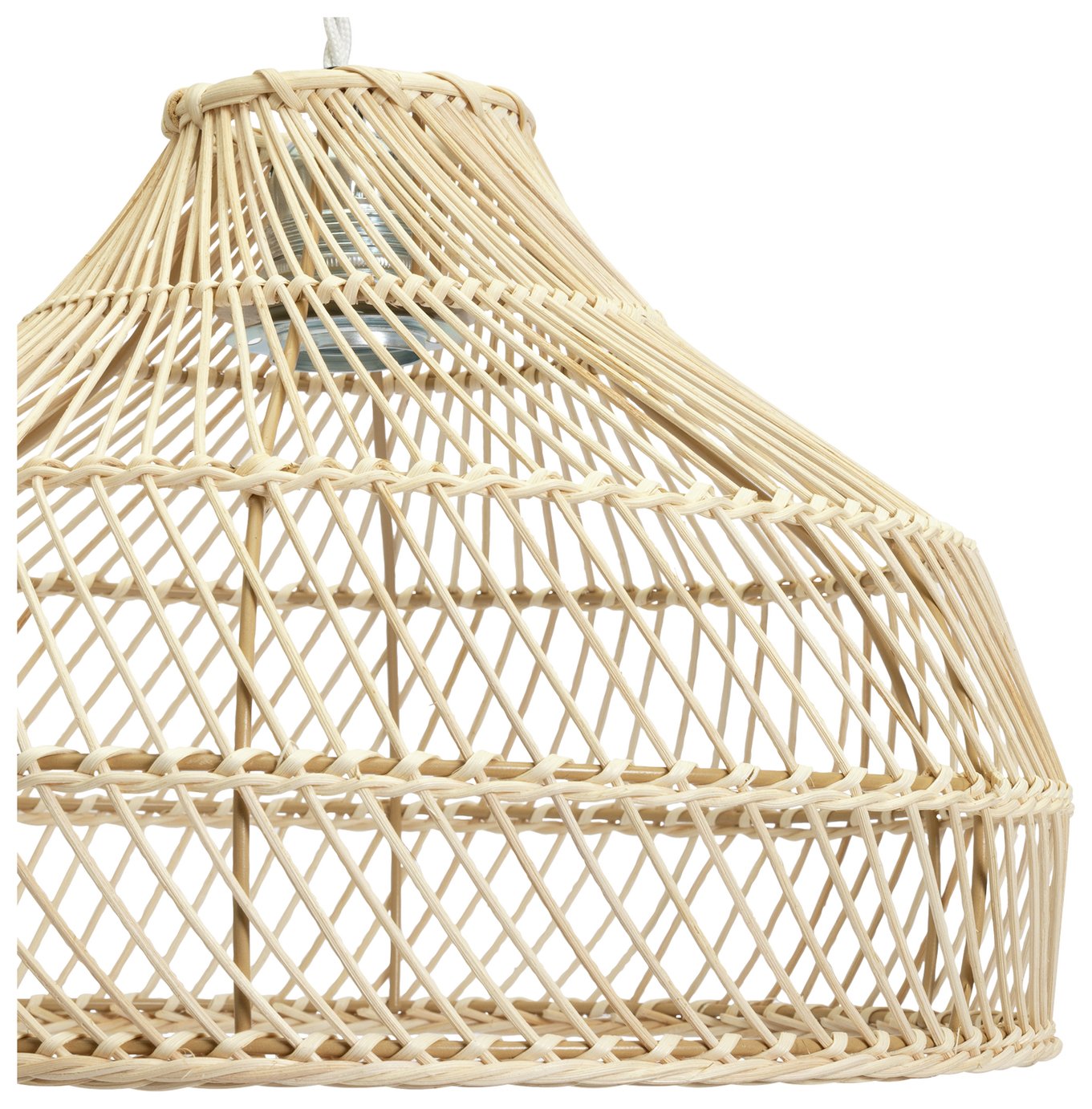 Habitat Natural Rattan Small Easy Fit Lampshade - 35cm