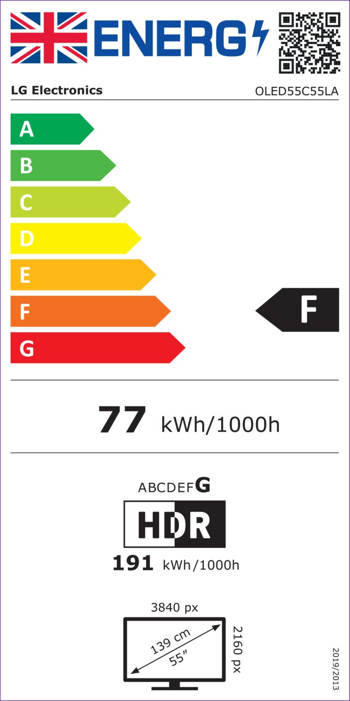 LG 55 Inch OLED55C55LA Smart 4K UHD HDR OLED TV