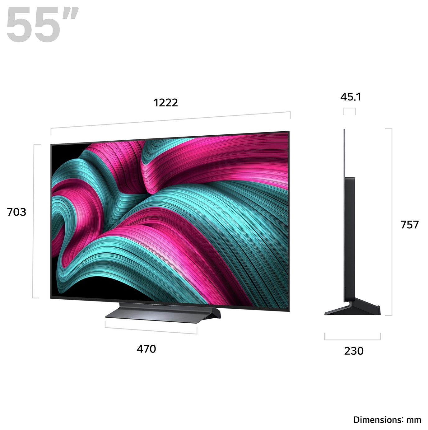 LG 55 Inch OLED55C55LA Smart 4K UHD HDR OLED TV