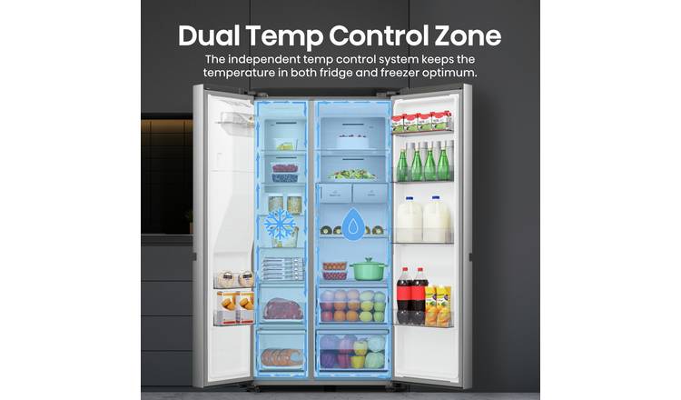 Hisense RS818N4IIE American Fridge Freezer - S/Steel