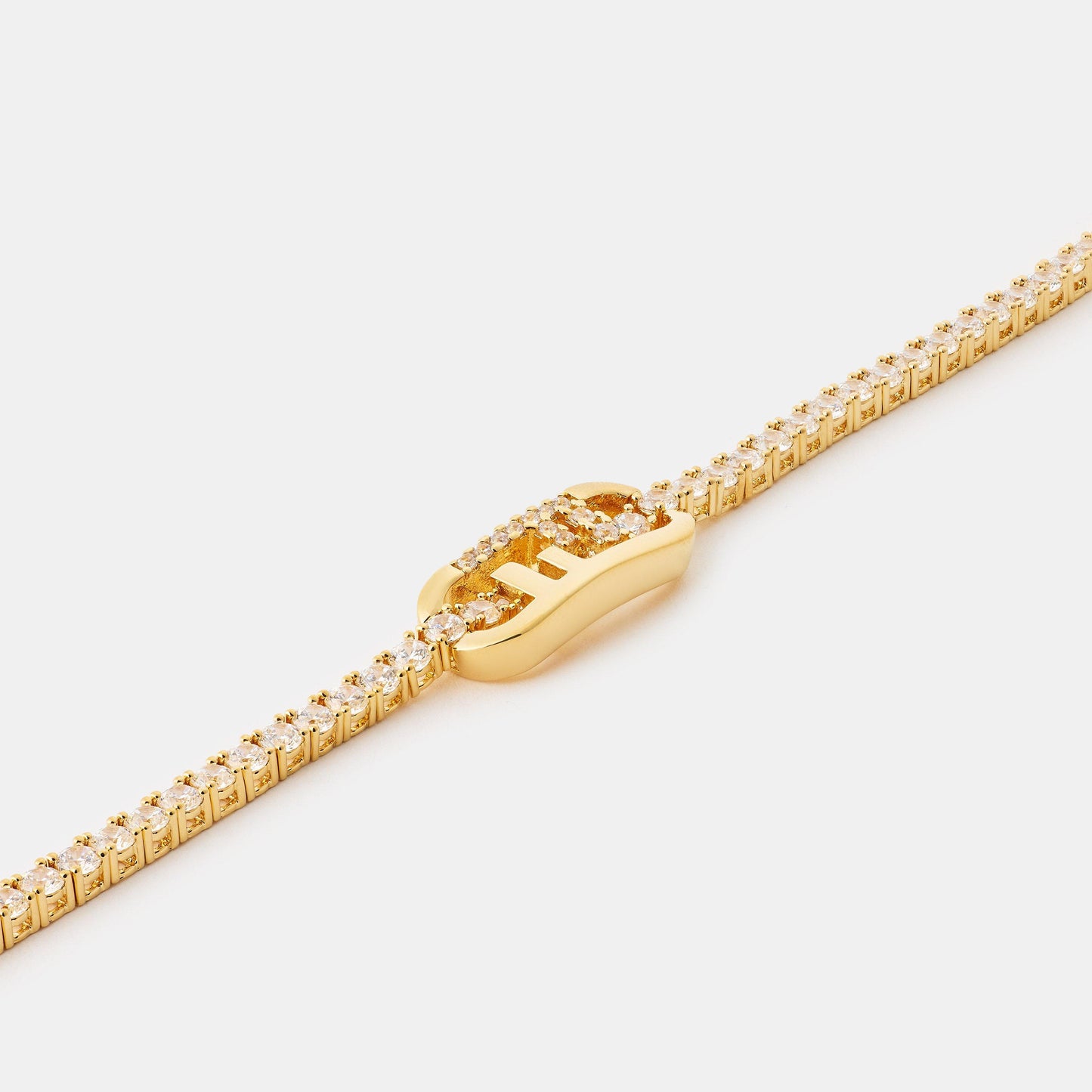Fendi Women's Sculptural Adjustable Shiny Brass Pendant Necklace