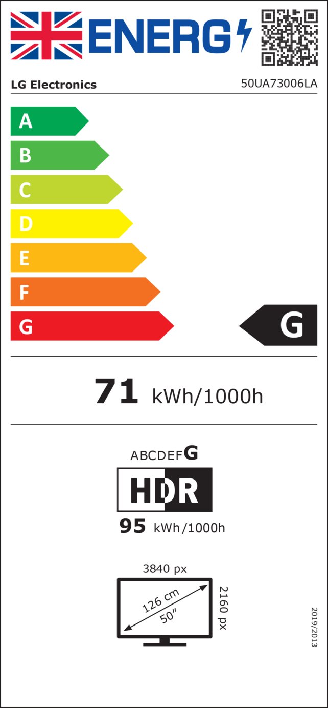 LG 50 Inch 50UA73006LA Smart 4K UHD HDR LED TV