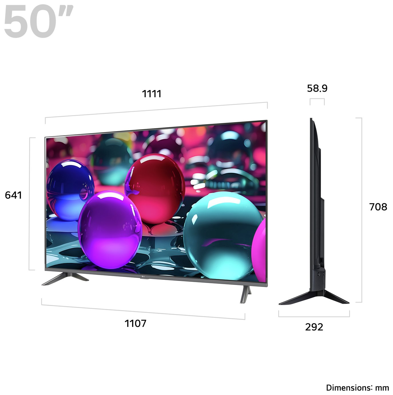 LG 50 Inch 50UA73006LA Smart 4K UHD HDR LED TV