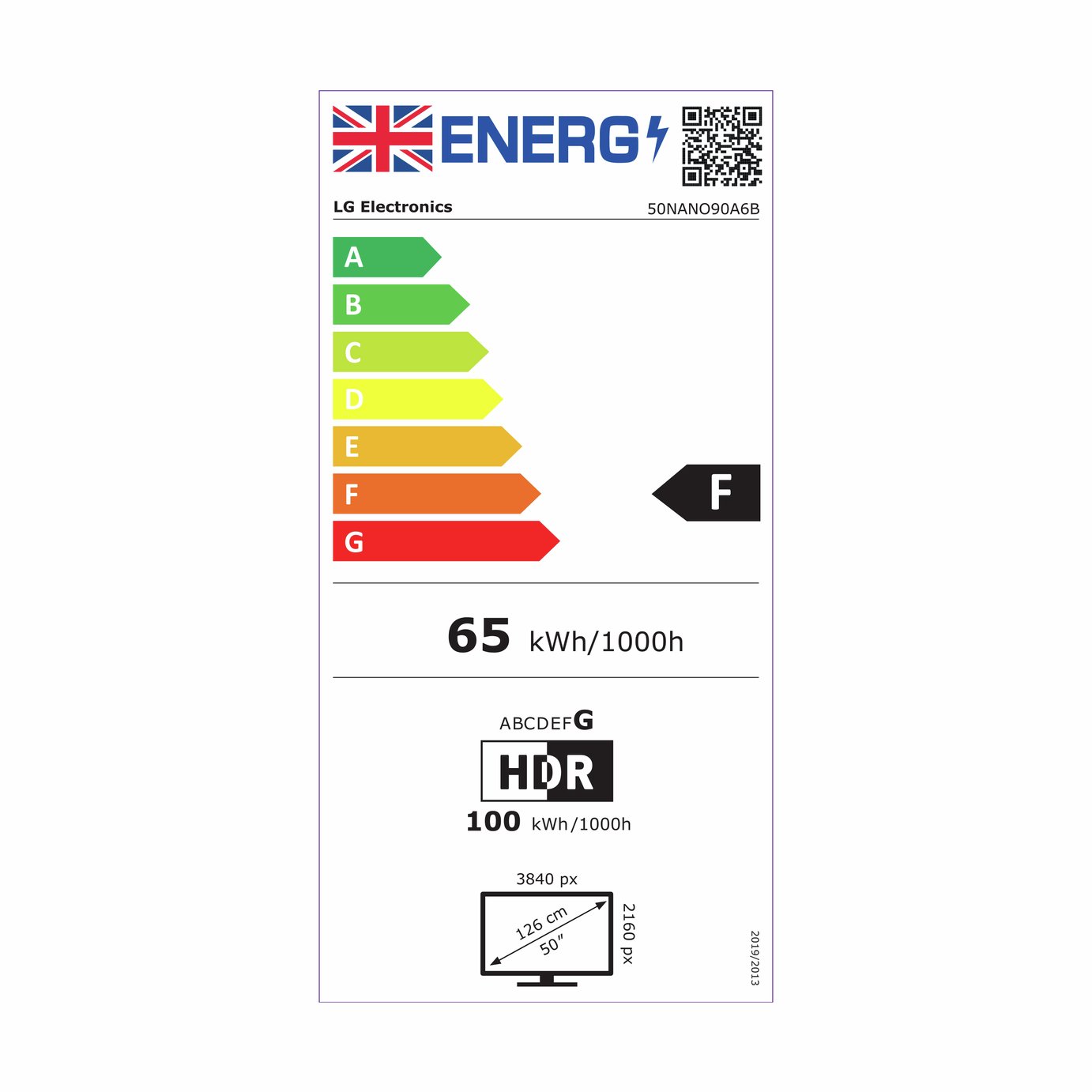LG 50 Inch 50NANO90A6B Smart 4K UHD HDR NanoCell TV