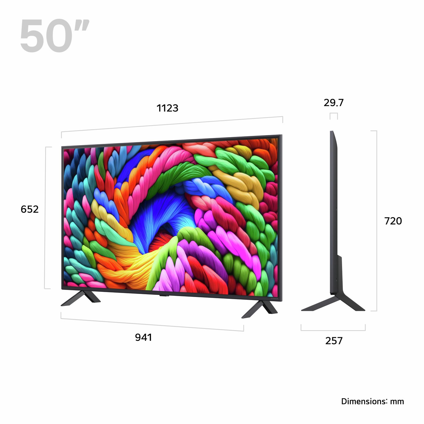 LG 50 Inch 50NANO90A6B Smart 4K UHD HDR NanoCell TV