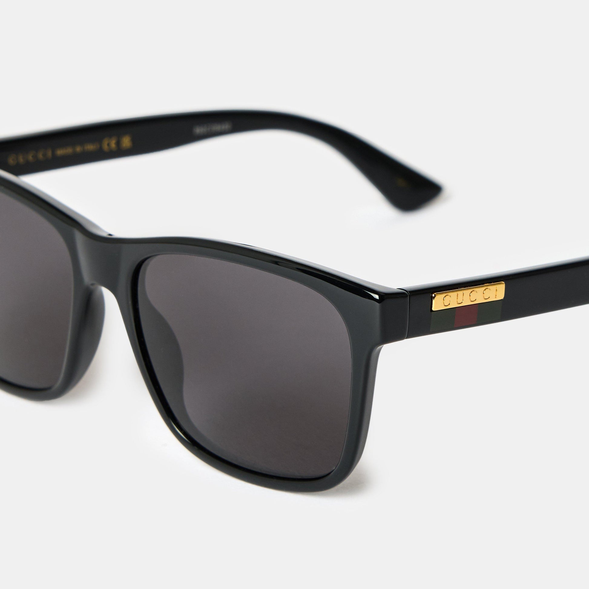 Gucci Men's Web Square Sunglasses