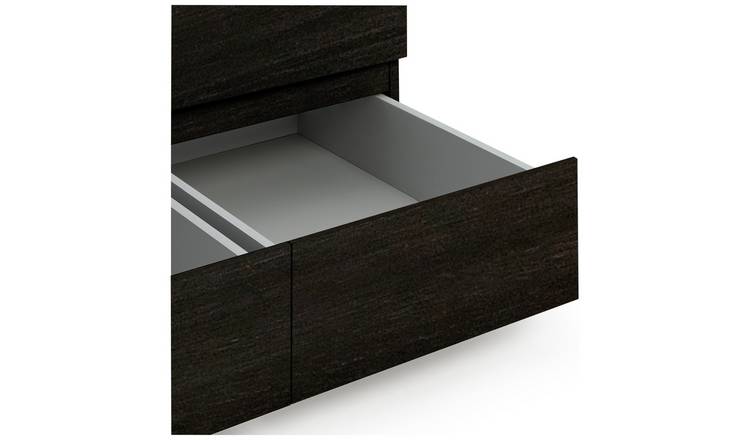 Argos Home Jenson 3 Door 4 Drawer Mirror Wardrobe - Black