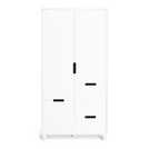 Habitat Henri 2 Door 2 Drawer Wardrobe - White