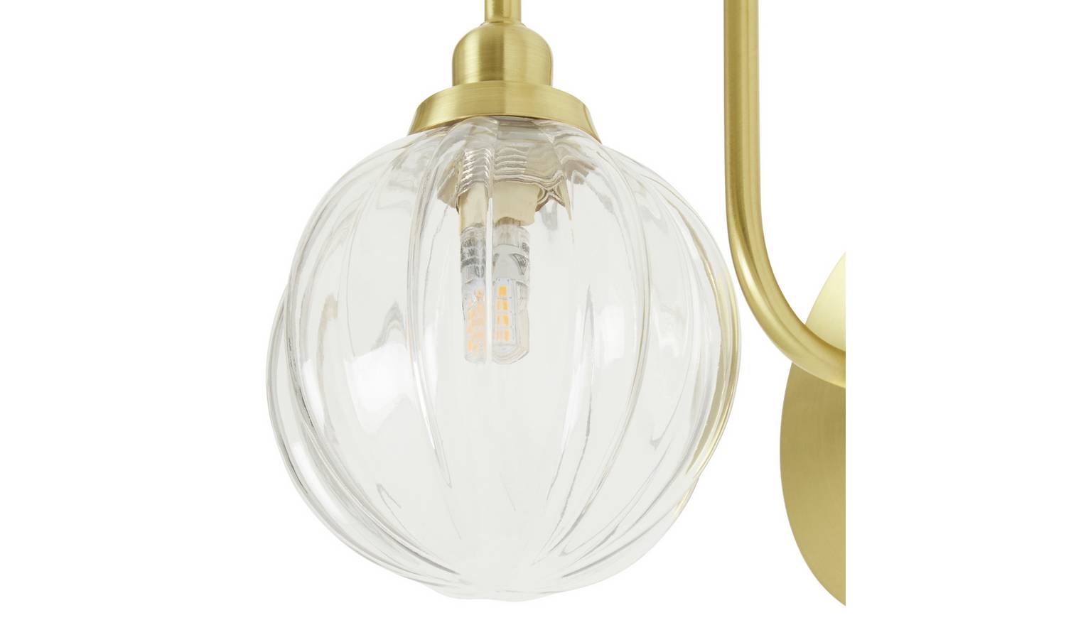 Habitat Metal Bathroom Wall Light - Brushed Brass