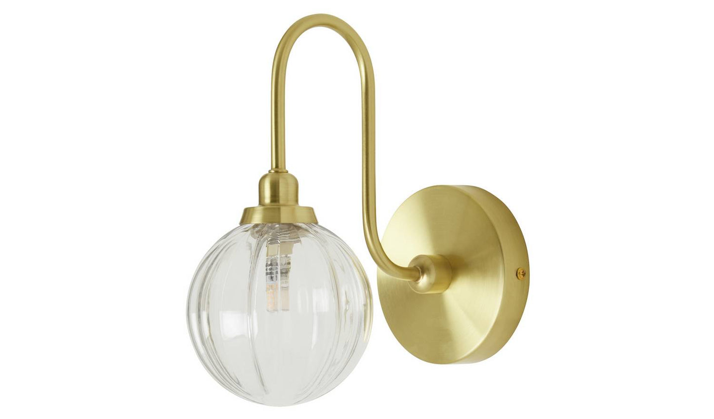 Habitat Metal Bathroom Wall Light - Brushed Brass