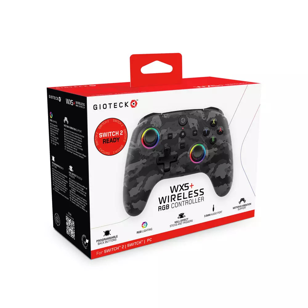 Gioteck WX5+ Switch 2, Switch, PC Wireless Controller - Camo