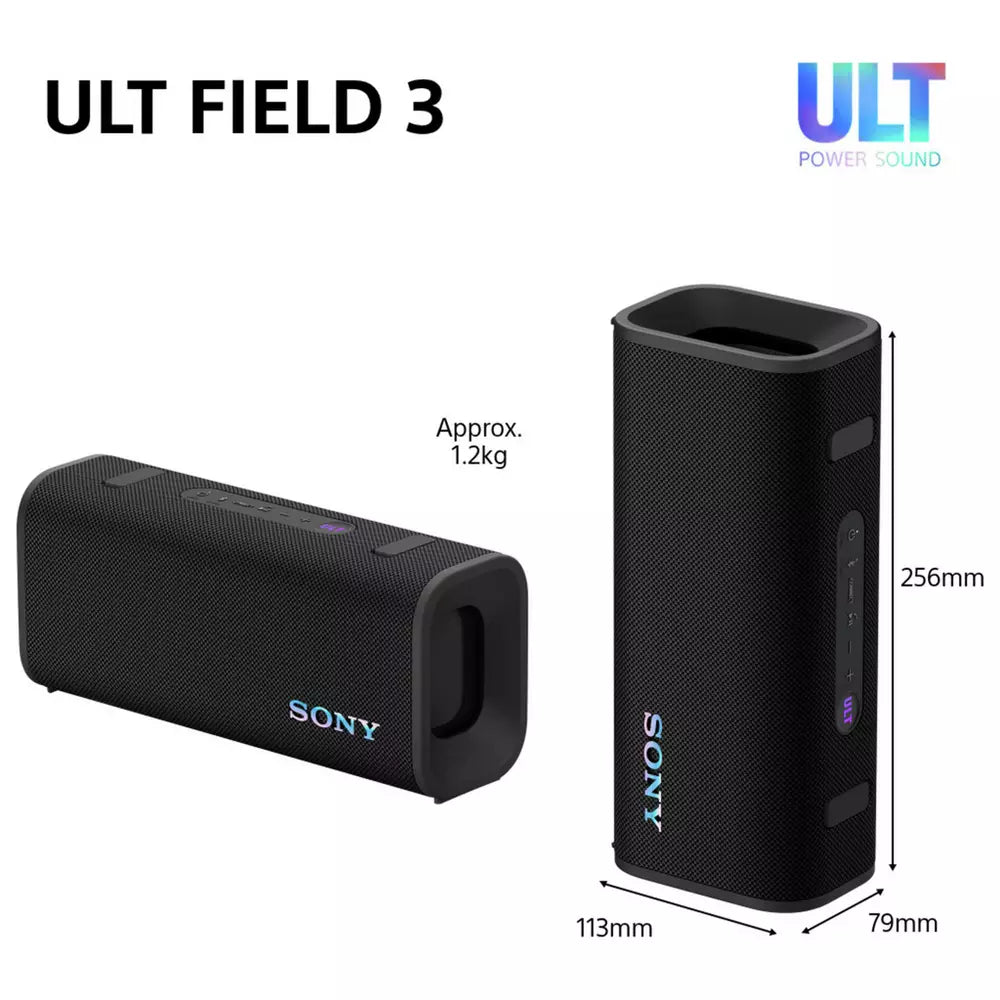 Sony ULT Field 3 Portable Bluetooth Speaker - Black