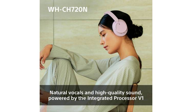Sony WH-CH720N Over-Ear Wireless Headphones - Pink