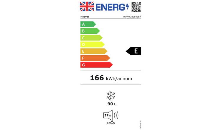 Hoover HONUQ2L58EBK Under Counter Freezer - Black