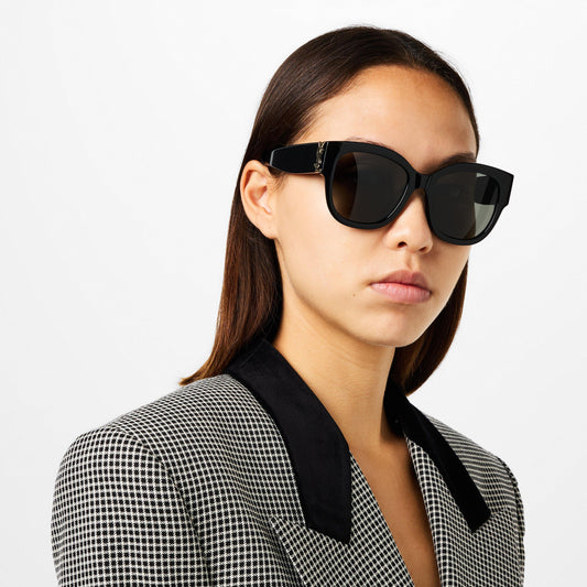 Saint Laurent SL M95 Womens Oversized Cat-Eye Sunglasses