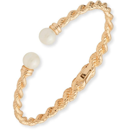 Lauren by Ralph Lauren Lauren Ralph Lauren Gold & Pearl Rope Cuff Bangle