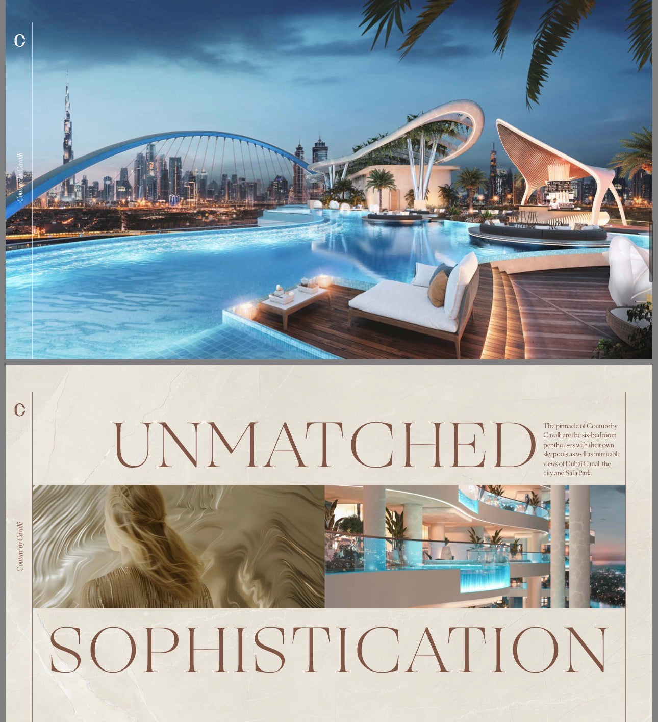 Couture by Cavali — 3 4 5 6 Bedroom Ultra Luxury Residences and Penthouses — Masterpiece Lifestyle Experience — Dubai UAE