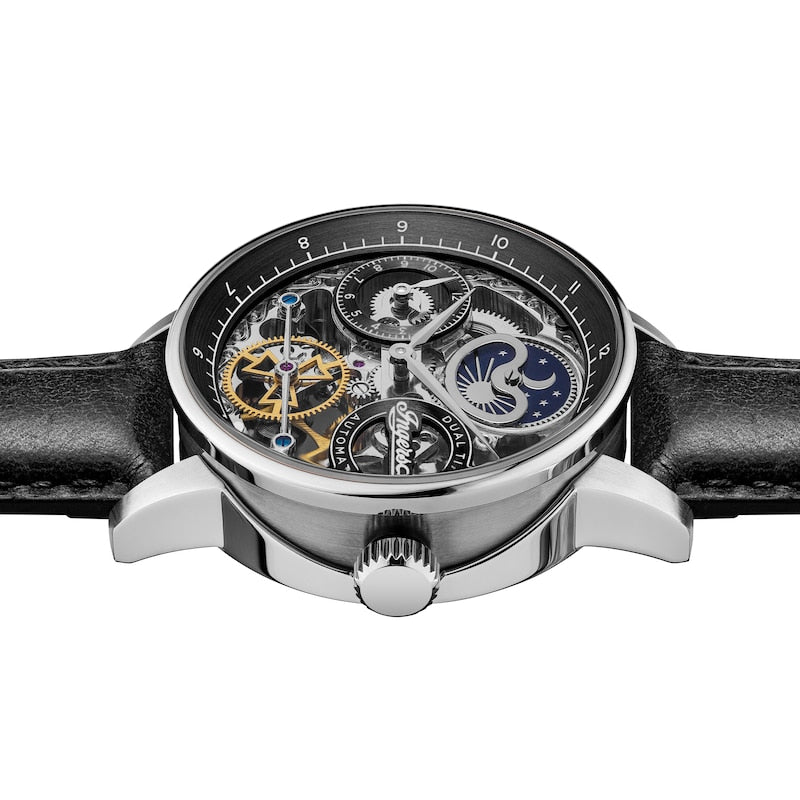 Ingersoll 1892 The Jazz Men's Automatic Black Leather Strap Watch
