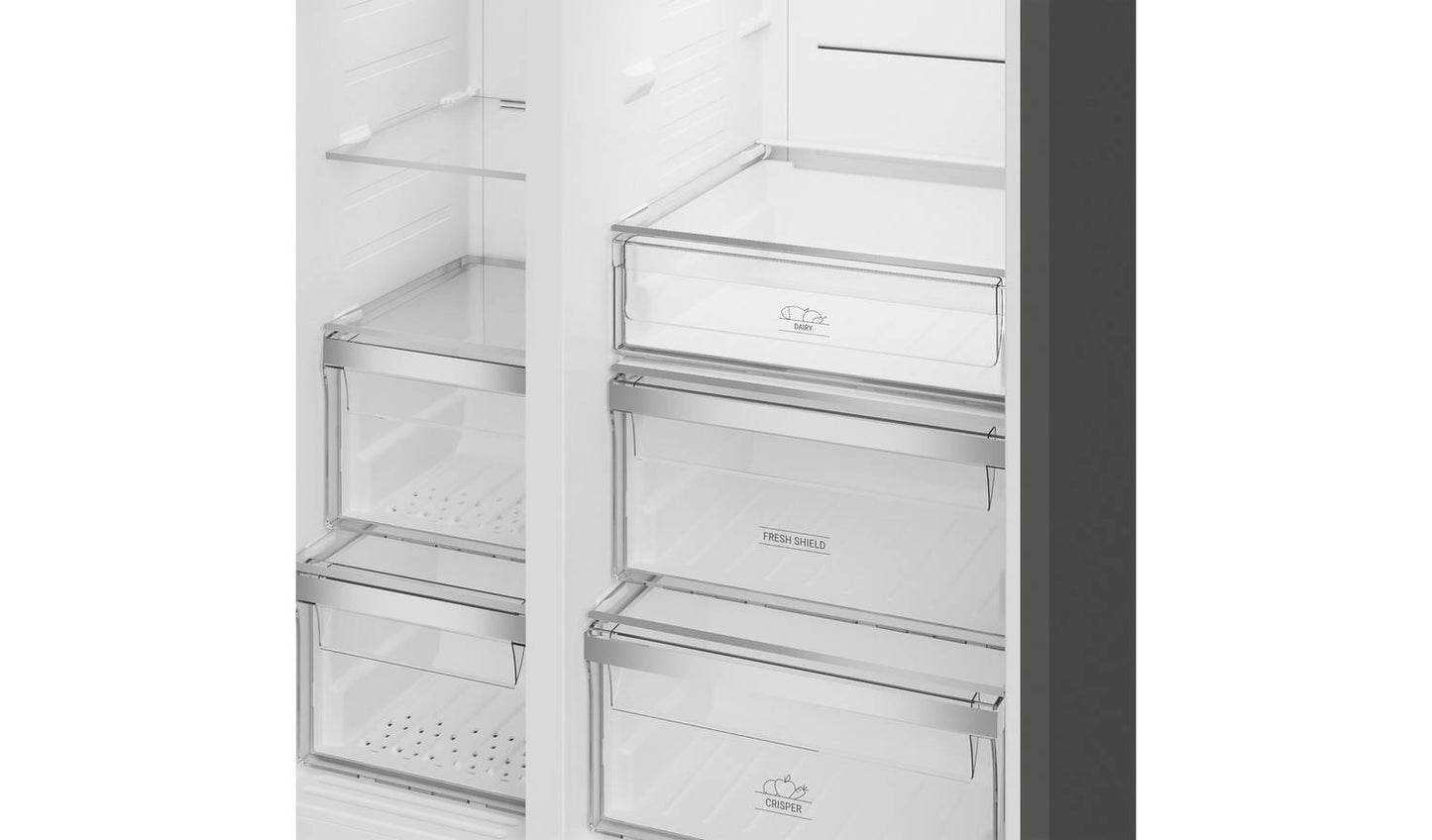 Hotpoint HPG26574WXBR5UK American Fridge Freezer- Anthracite