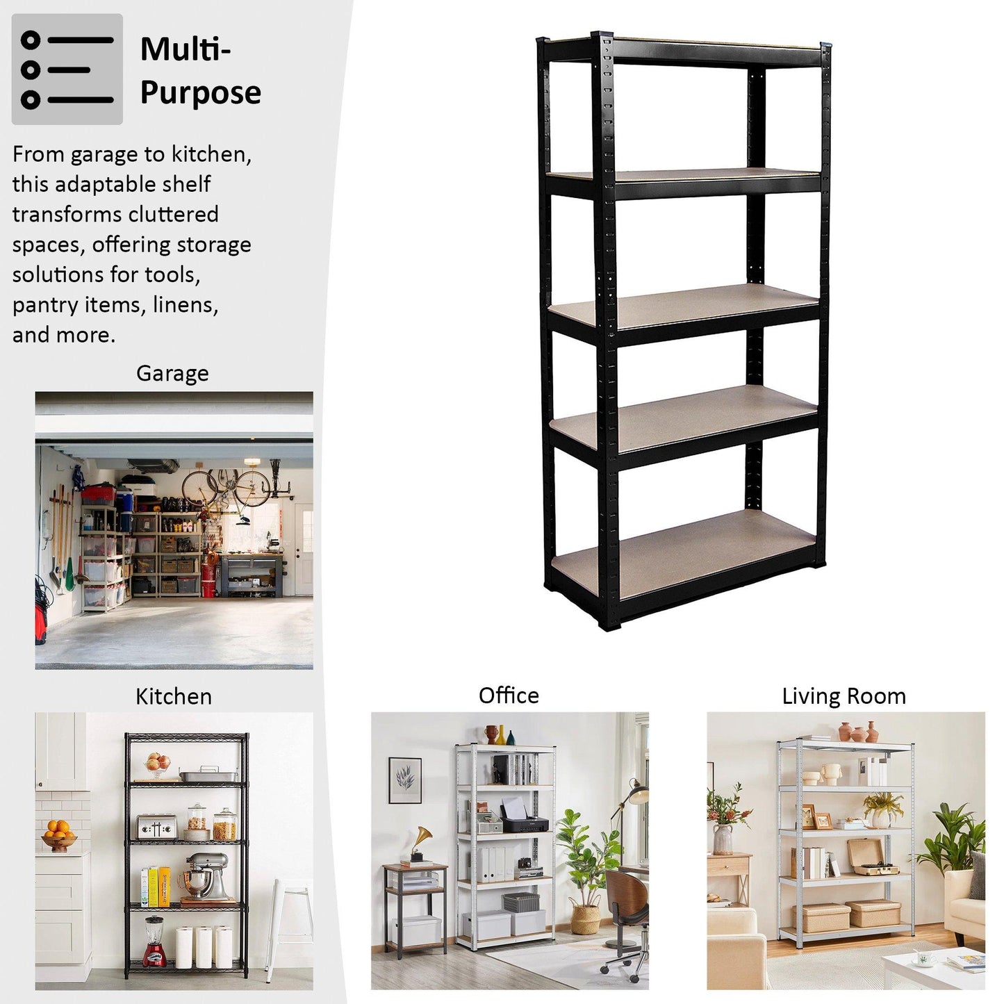 Lassic Home Vida 5 Tier Garage Shelf