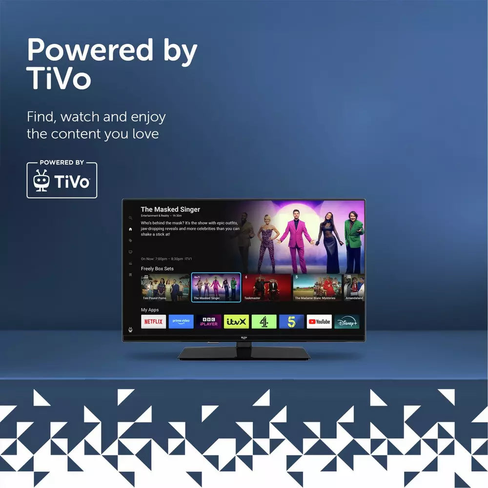 Bush 32 Inch 32HT25CB Smart HD Ready HDR LED TiVo Freely TV