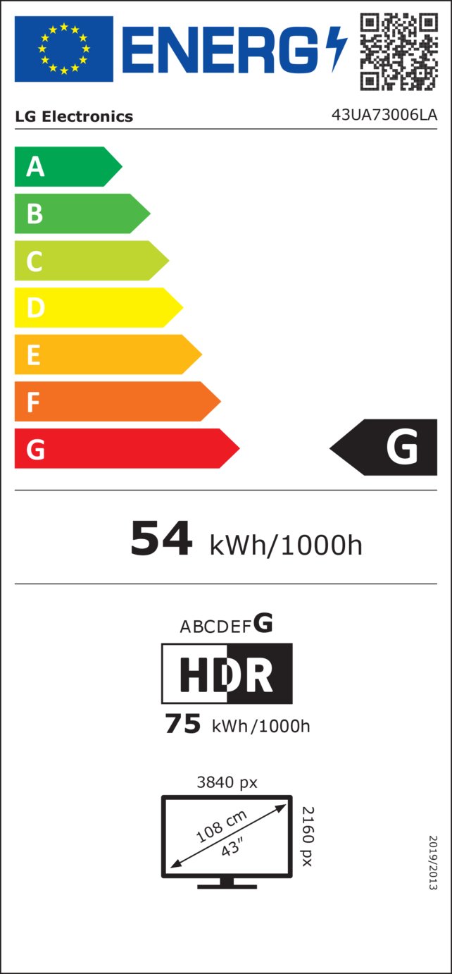 LG 43 Inch 43UA73006LA Smart 4K UHD HDR LED TV