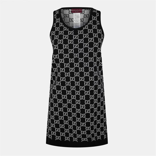 GUCCI Logo-Jacquard Mini Dress