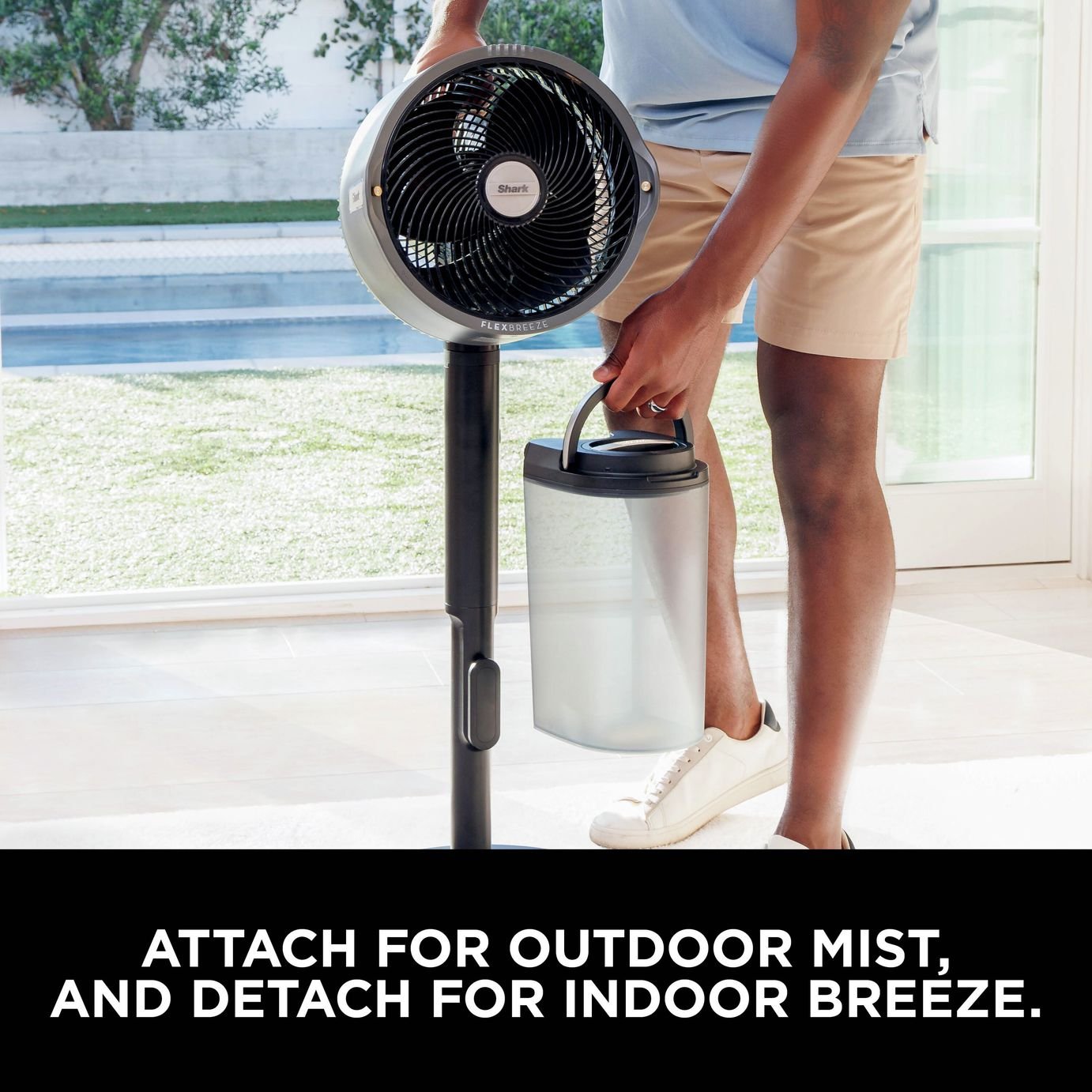 Shark FlexBreeze Pro Mist Indoor and Outdoor Pedestal Fan