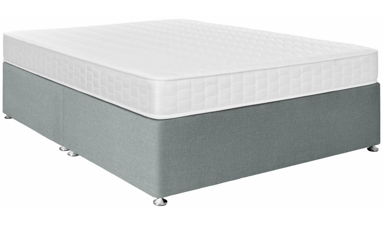 Argos Home Elmdon Memory Double Divan Bed - Grey