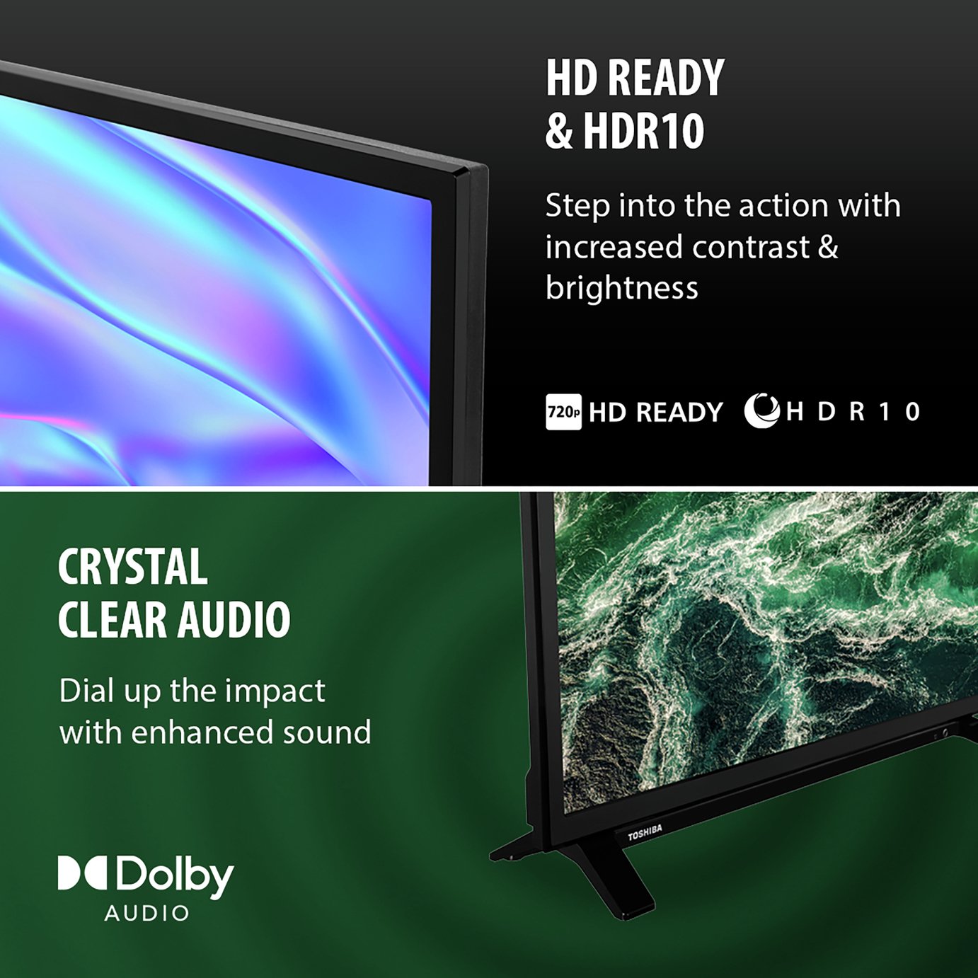 Toshiba 24 Inch 24WV2553DB Smart HD Ready HDR DLED Freely TV