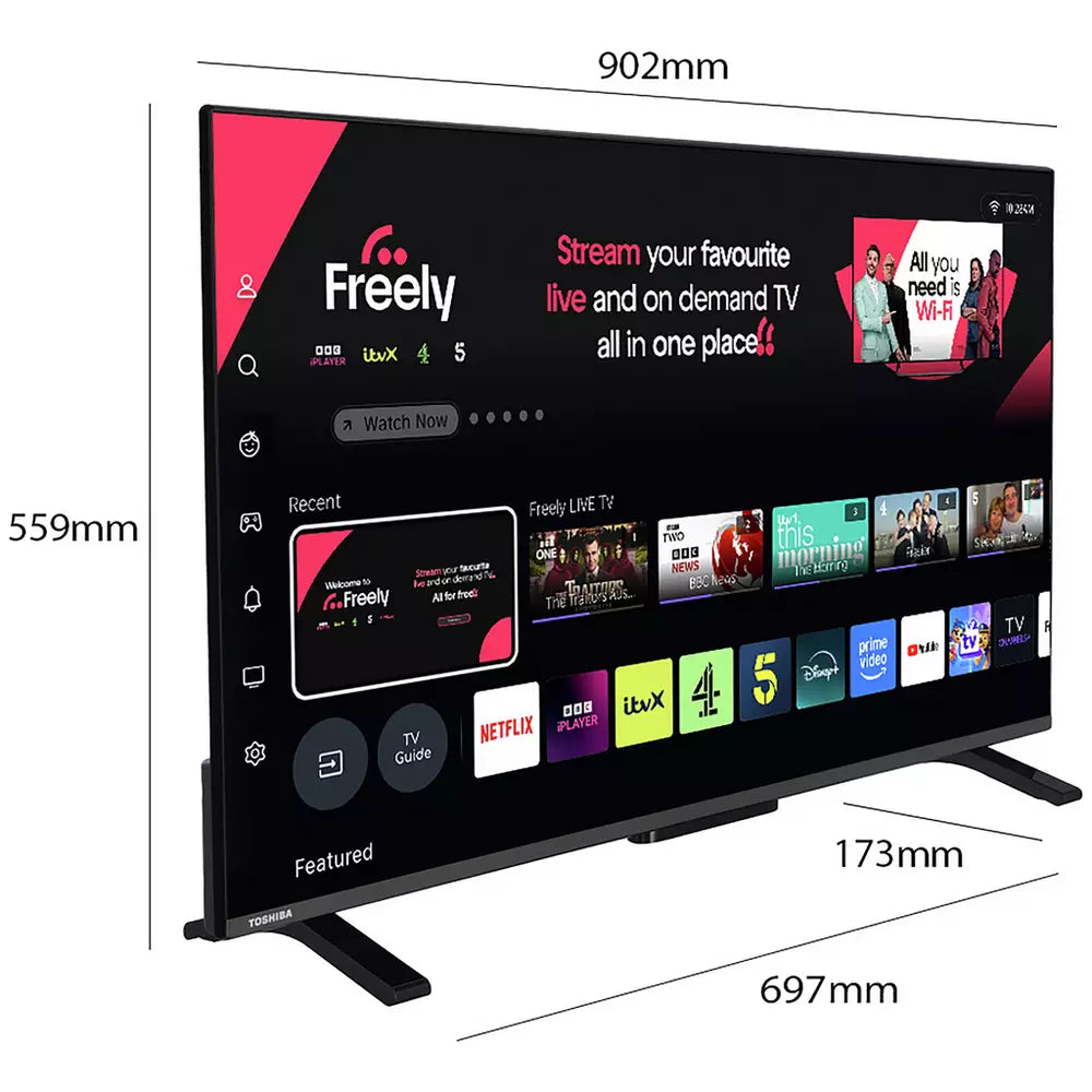 Toshiba 40 Inch 40LV2553DB Smart FHD HDR DLED Freely TV