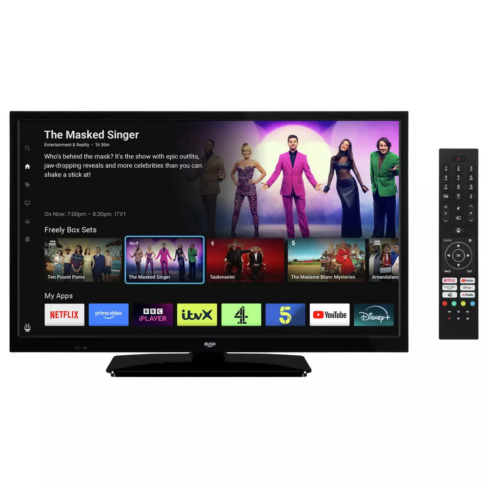 Bush 24 Inch 24HT25CB Smart HD Ready HDR LED Freely TV
