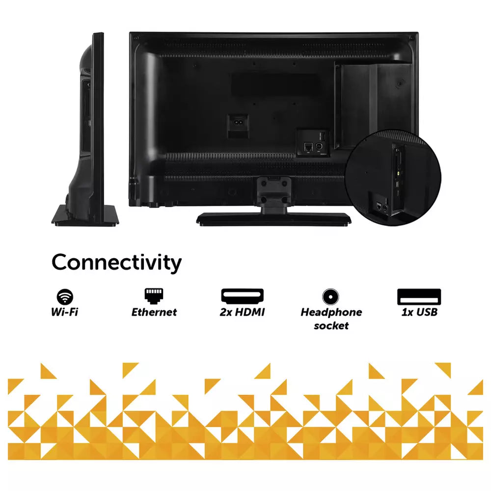 Bush 24 Inch 24HT25CB Smart HD Ready HDR LED Freely TV