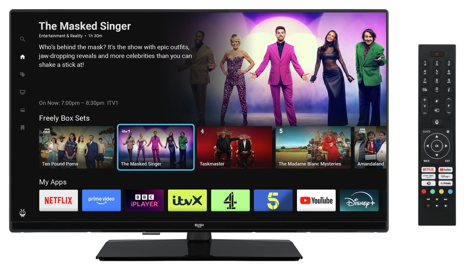 Bush 32Inch 32FT25CB Smart FHD HDR LED Freely TV
