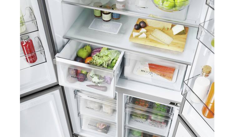 Haier HCR5919ENMP American Fridge Freezer - Stainless Steel
