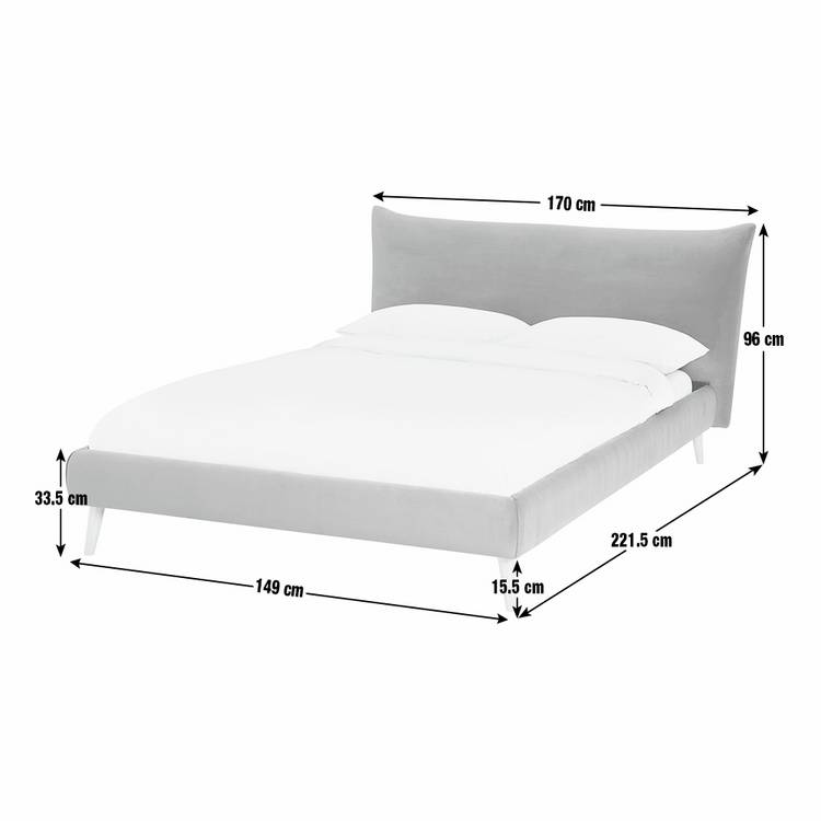 Habitat Marshmallow Velvet Double Bed Frame - Rust