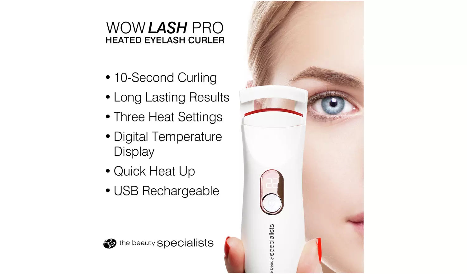 Rio Wow Lash Heated Eyelash Curler