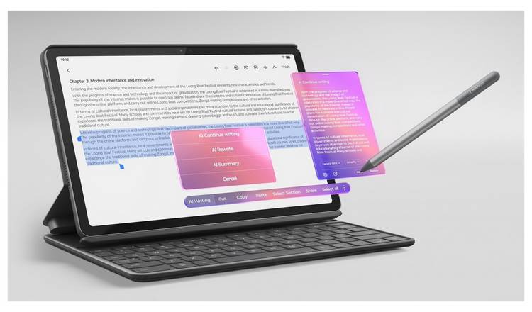 Lenovo Idea Tab 11in 128GB Tablet + Tab Pen & Folio Keyboard