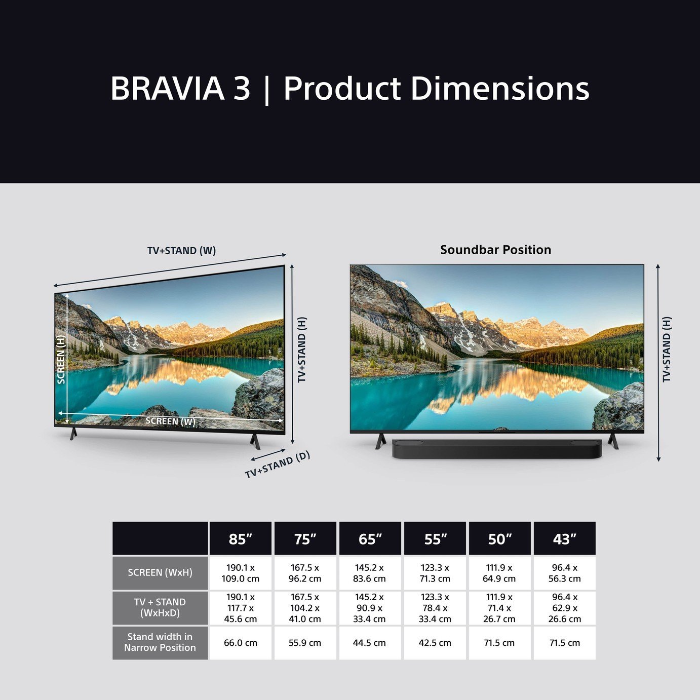 Sony Bravia 3 43inch K43S35BP LED HDR 4K Ultra HD Google TV