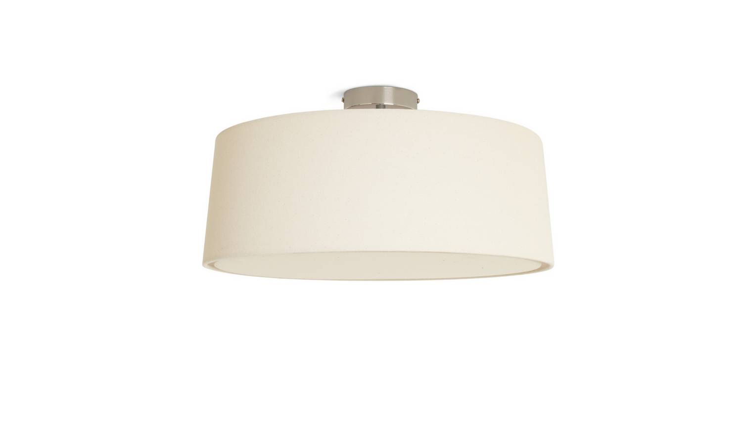 Habitat Metal Flush Ceiling Light - Natural & Chrome