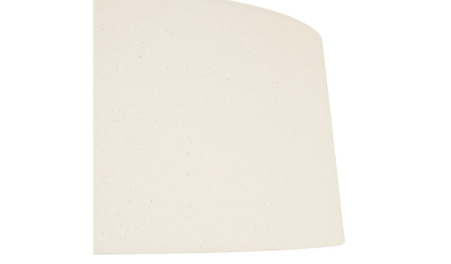 Habitat Metal Flush Ceiling Light - Natural & Chrome