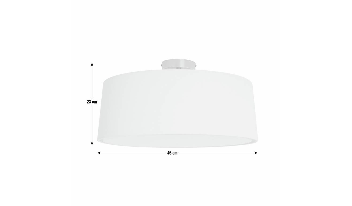 Habitat Metal Flush Ceiling Light - Natural & Chrome