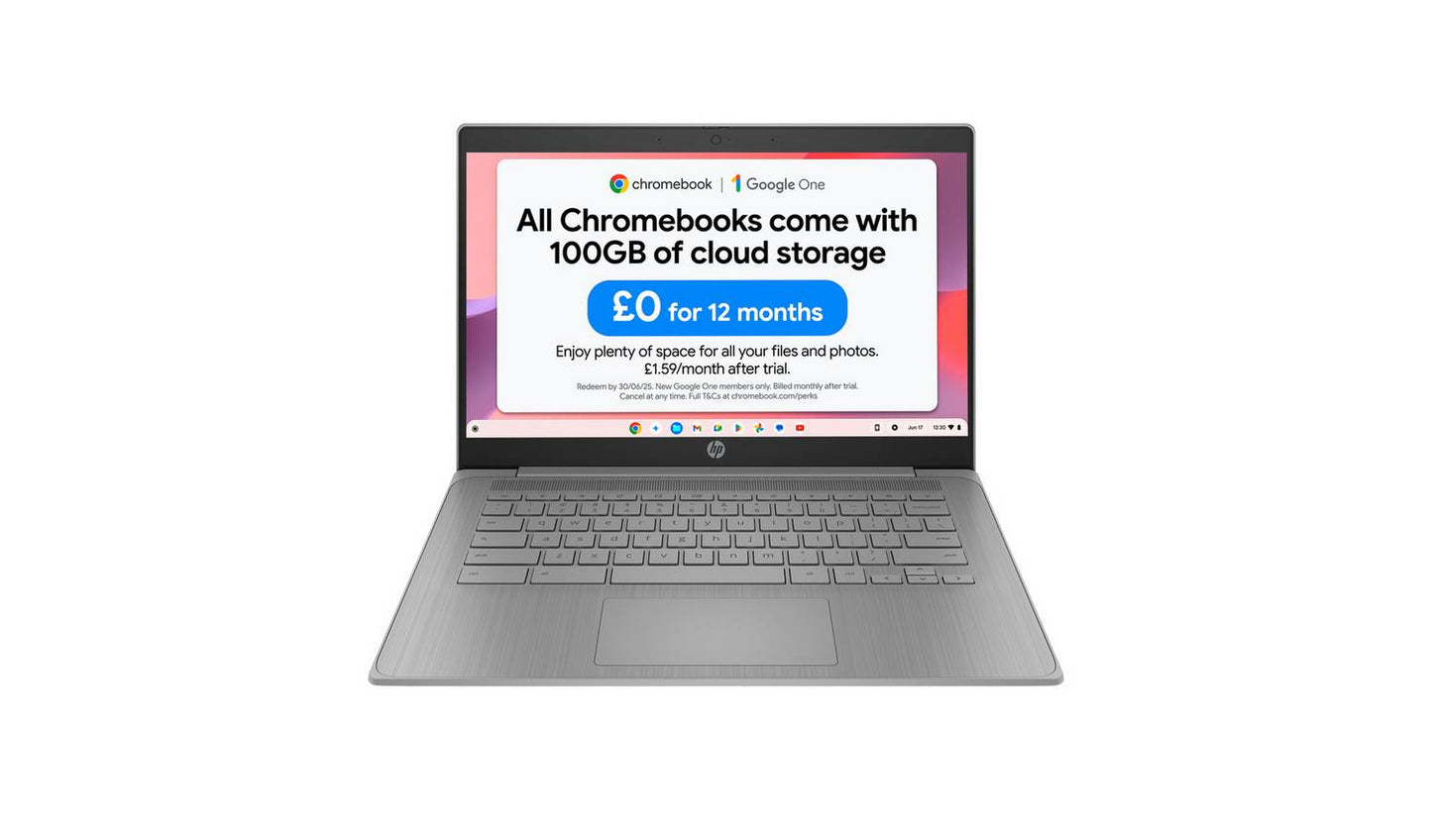 HP 14a-ne1000na 14in Celeron 4GB 64GB Chromebook - Grey