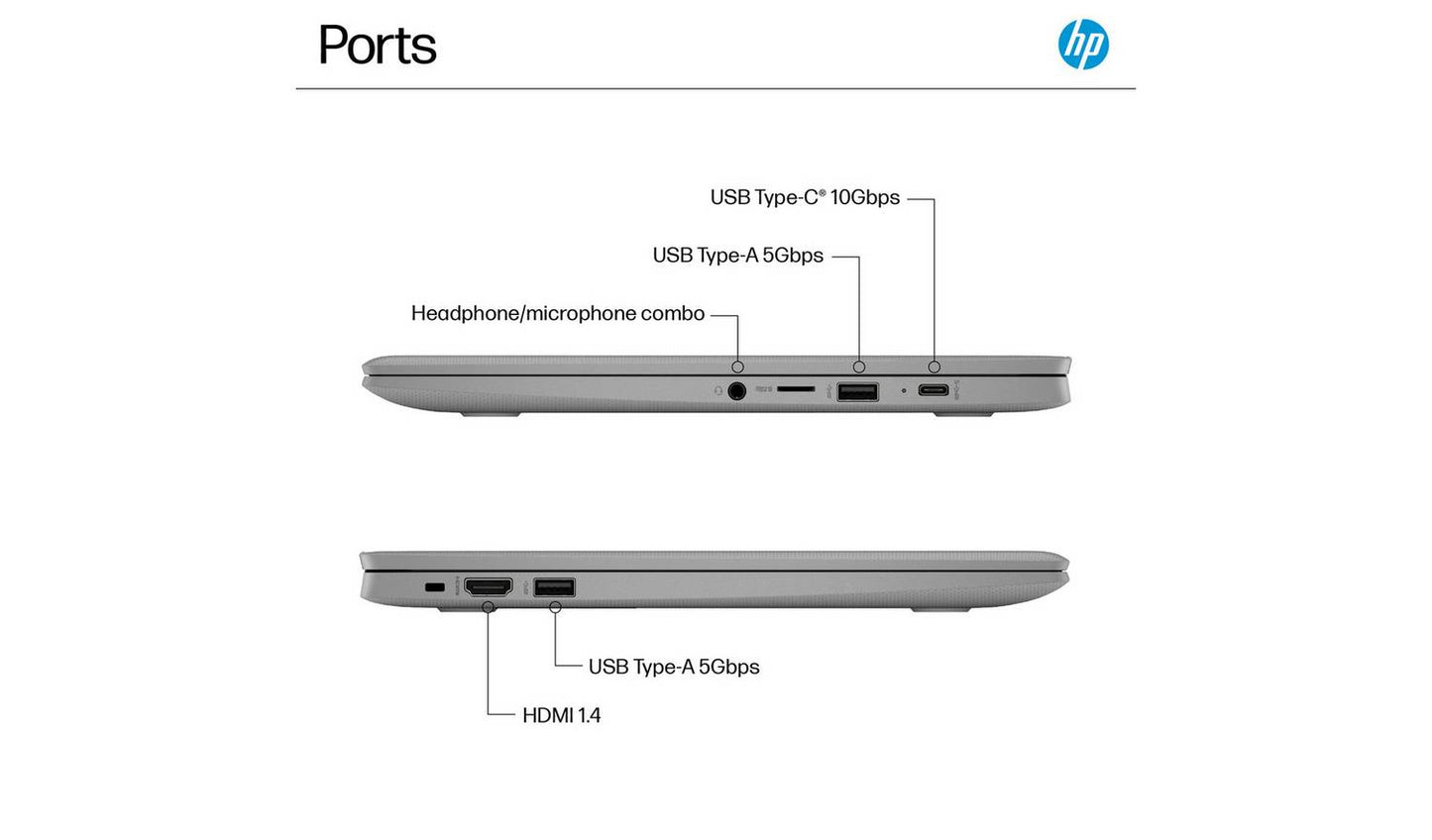 HP 14a-ne1000na 14in Celeron 4GB 64GB Chromebook - Grey